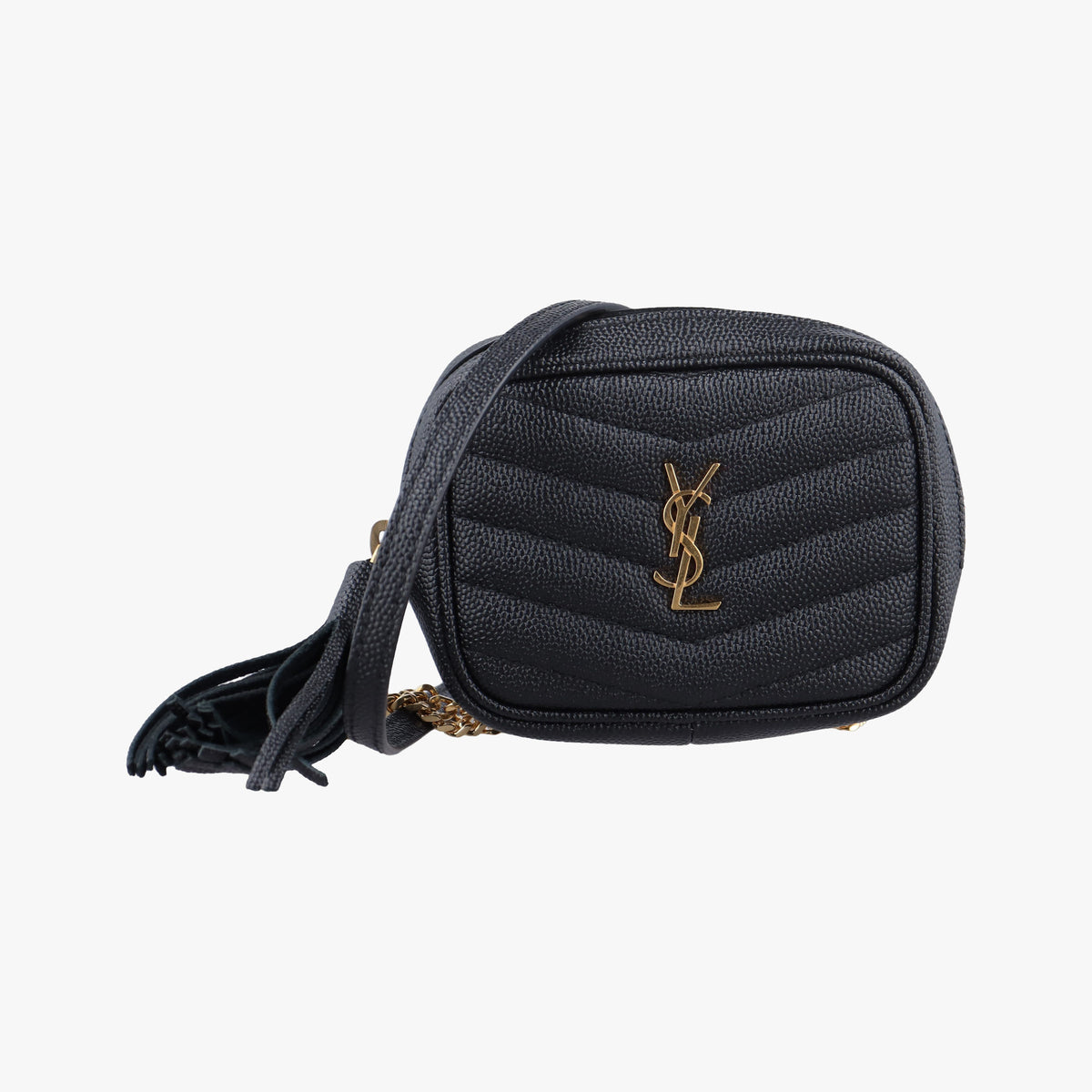 Pre-owned Yves Saint Laurent baby lou Black Leather 635088 shoulderbag | stylenewstar