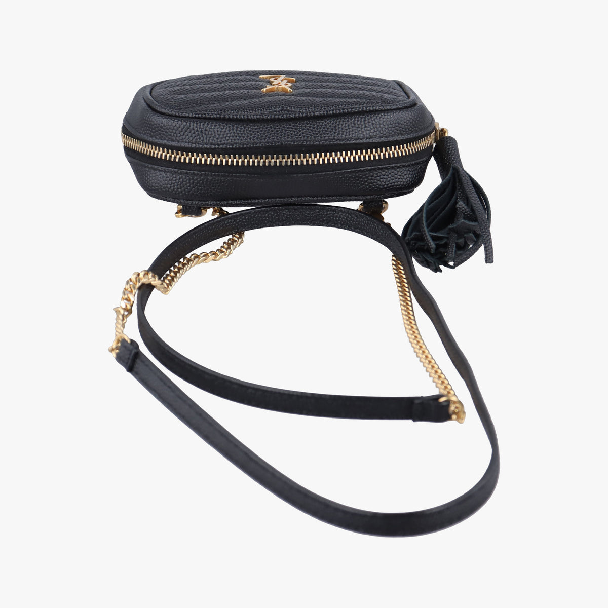 Pre-owned Yves Saint Laurent baby lou Black Leather 635088 shoulderbag | stylenewstar