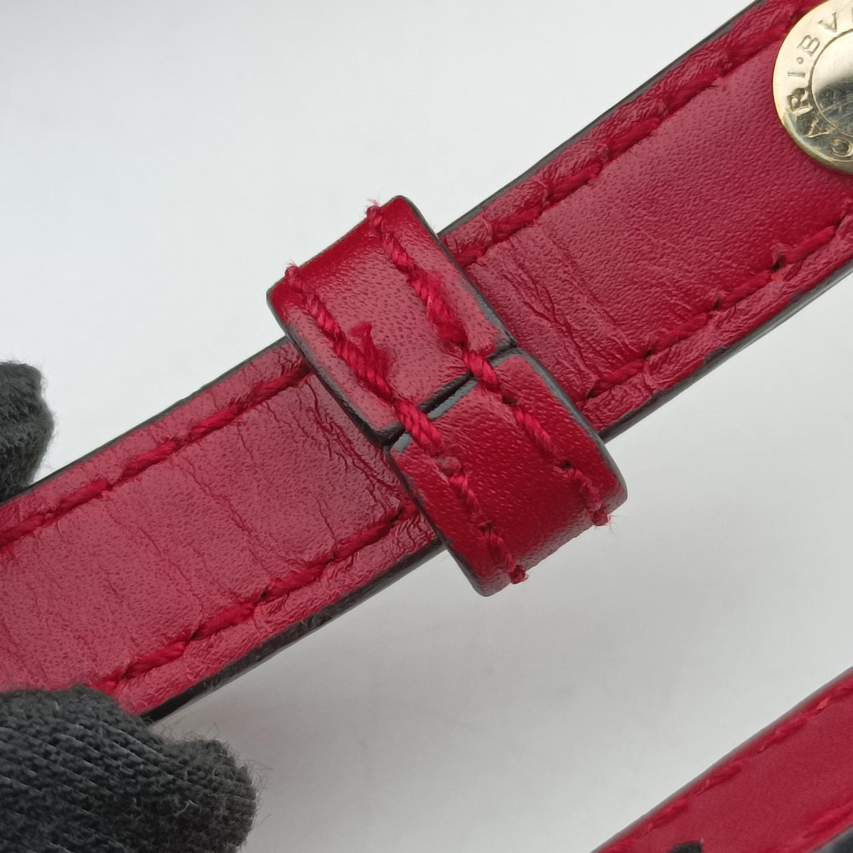 Vintage Bvlgari SERPENTI FOREVER Red Leather  shoulderbag | stylenewstar
