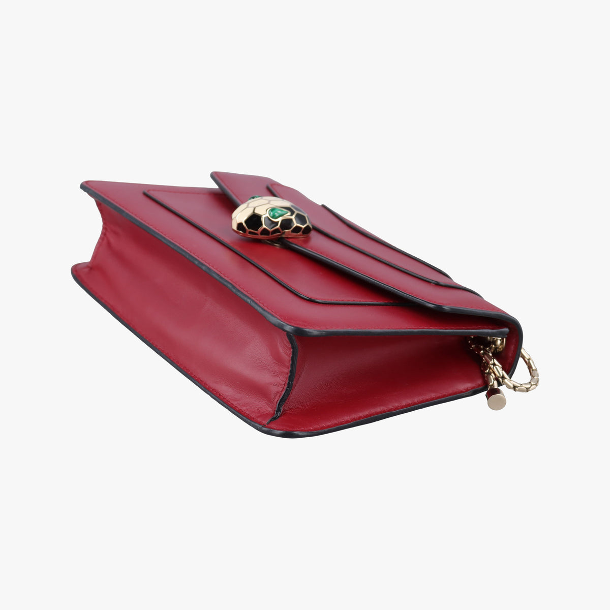 Vintage Bvlgari SERPENTI FOREVER Red Leather  shoulderbag | stylenewstar