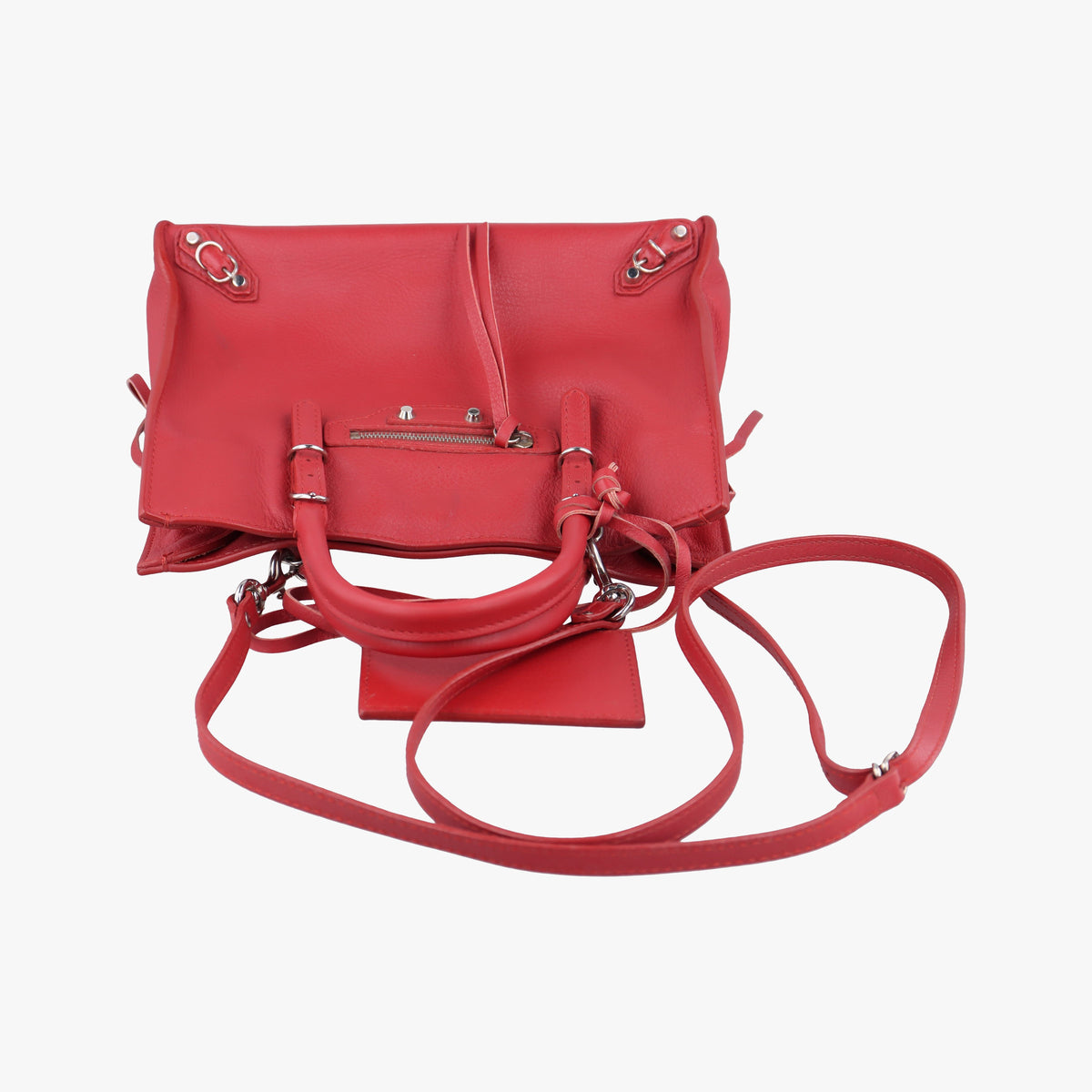 Pre-owned Balenciaga Papier A4 Red Leather 370926 handbag | stylenewstar