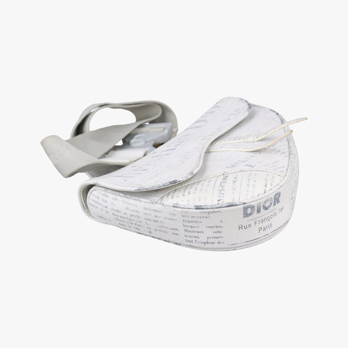 Vintage Christian Dior Saddle White Leather  bum bag/waist bag | stylenewstar