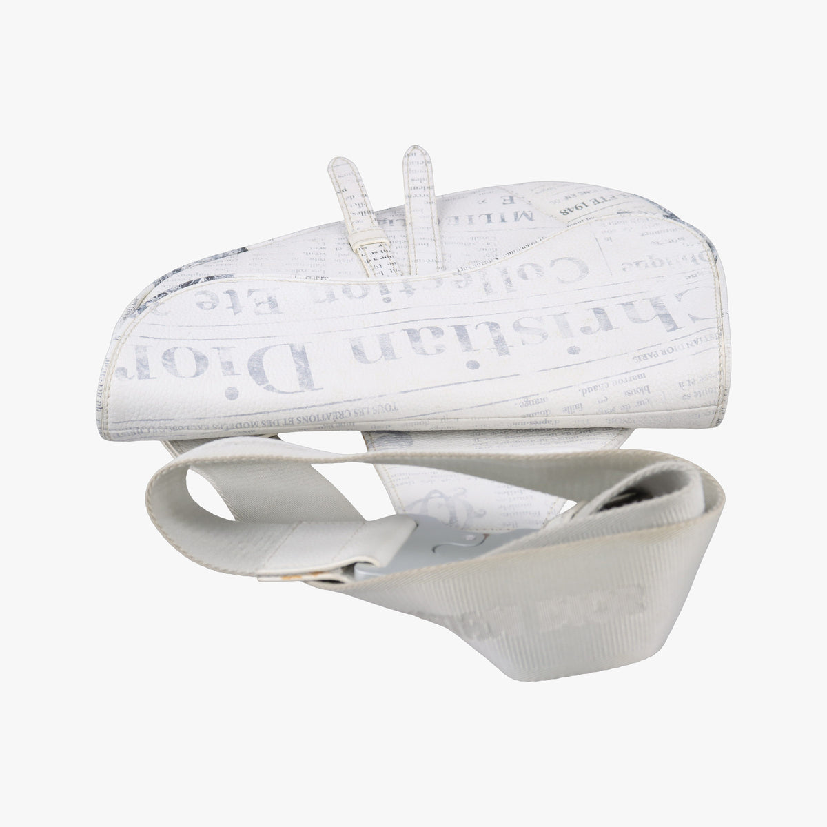Vintage Christian Dior Saddle White Leather  bum bag/waist bag | stylenewstar