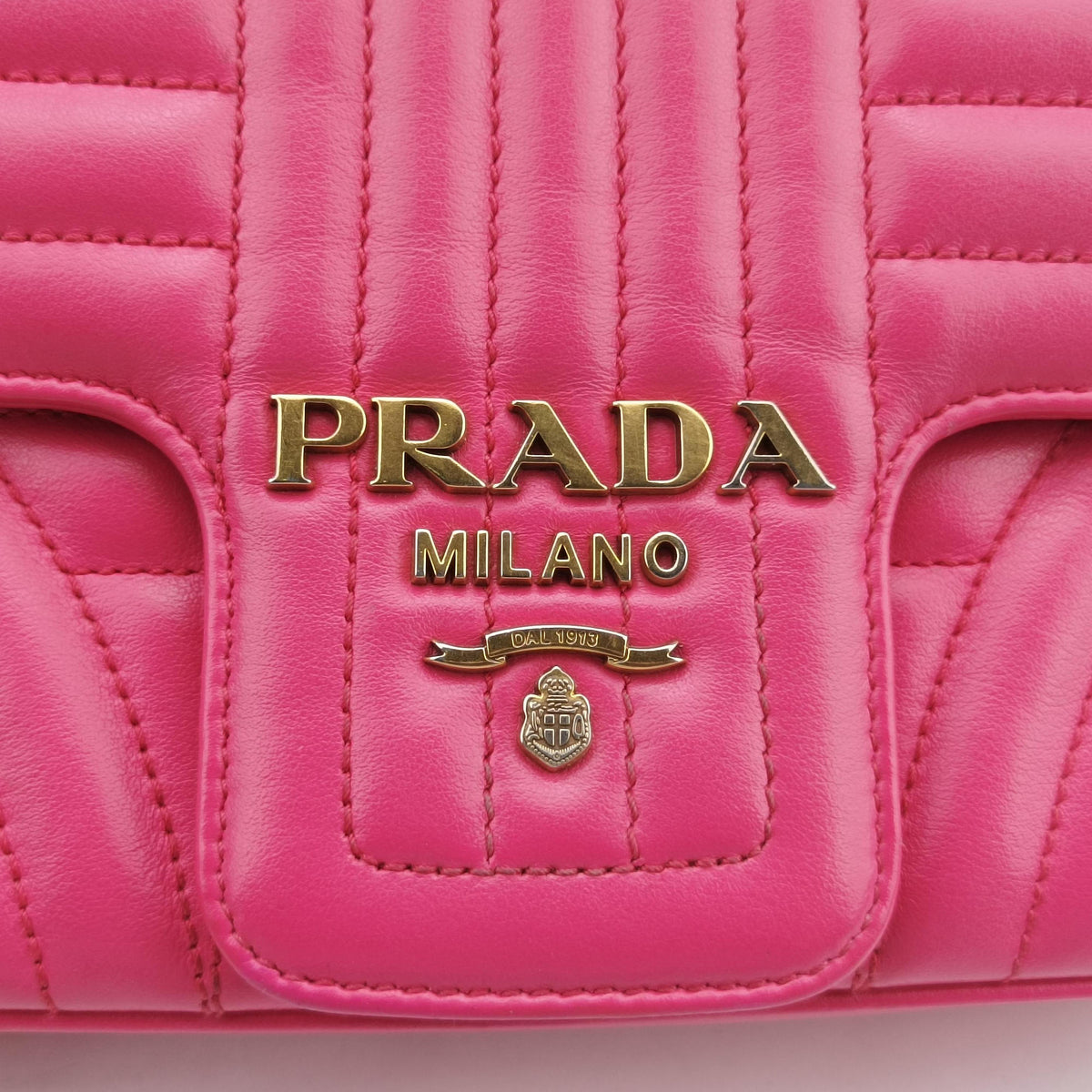 Secondhand Prada Diagramme Pink Leather 1BD108 shoulderbag | stylenewstar