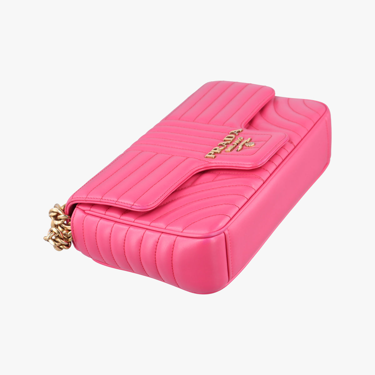 Secondhand Prada Diagramme Pink Leather 1BD108 shoulderbag | stylenewstar