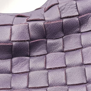 Pre-owned Bottega Veneta Intrecciato Purple lambskin  handbag | stylenewstar
