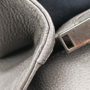 Pre-owned Yves Saint Laurent COLLEGE Grey Leather 428056 shoulderbag | stylenewstar