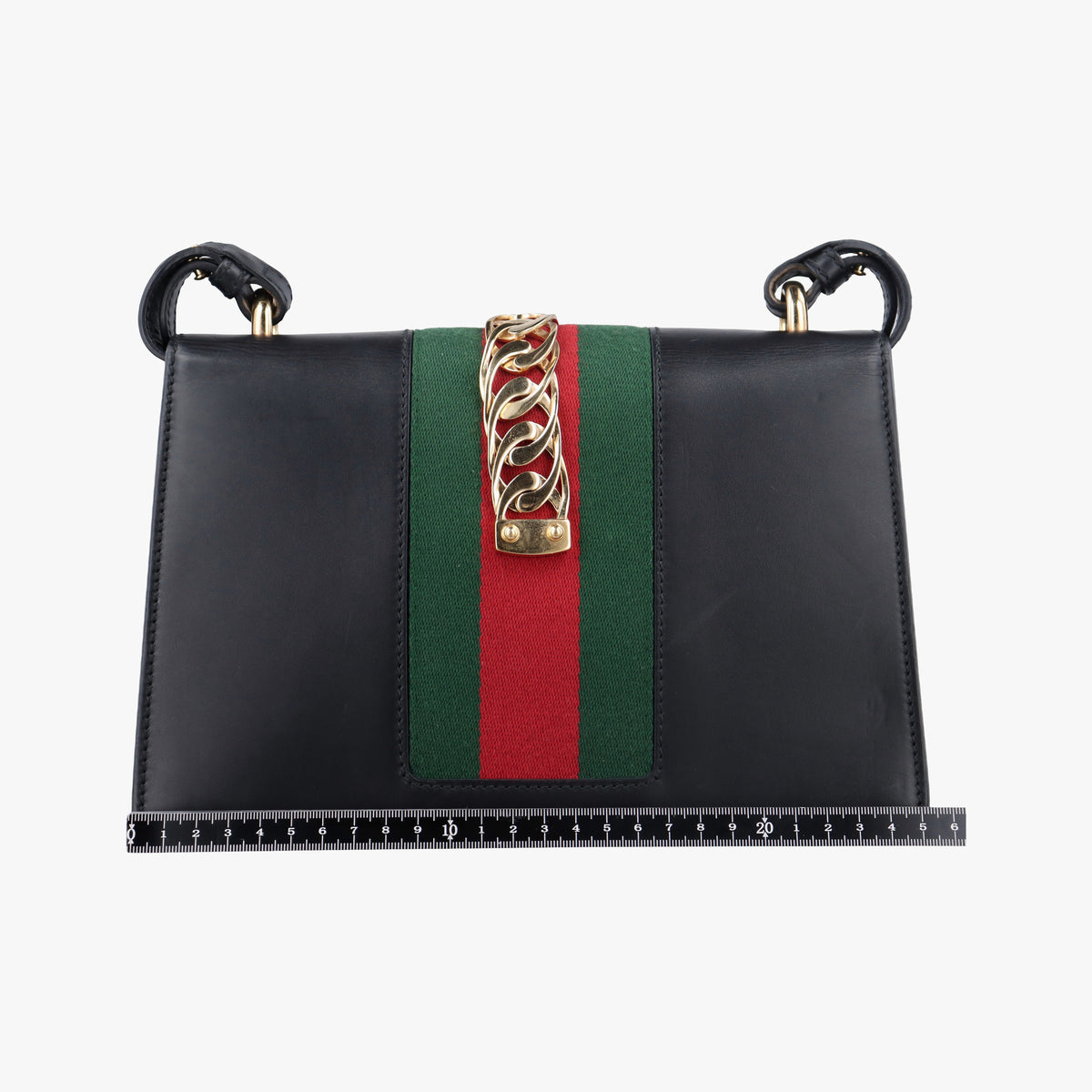 Pre-owned Gucci Sylvie Black Leather 421882 shoulderbag | stylenewstar