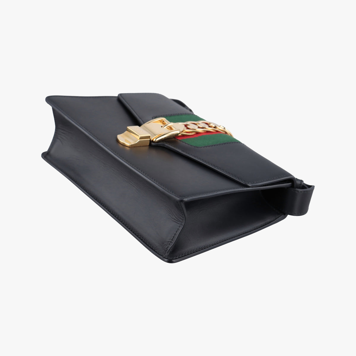 Pre-owned Gucci Sylvie Black Leather 421882 shoulderbag | stylenewstar