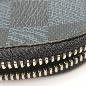 Pre-owned Louis Vuitton Pochette Jour GM America's Cup Noir × Tri-Color Damier Cobalt canvas N41639 clutchbag | stylenewstar