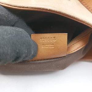 Pre-owned Gucci New Jackie Beige x Brown Suede×leather 120888 shoulderbag | stylenewstar