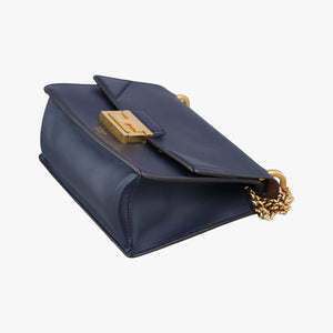 Vintage Fendi KAN U Blue Leather 8BT312 shoulderbag | stylenewstar