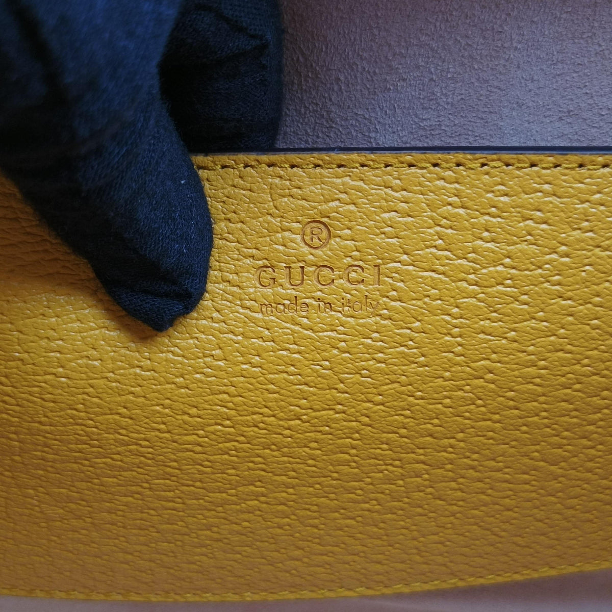 Pre-owned Gucci Diana Jumbo GG Mini Yellow Leather 702721 shoulderbag | stylenewstar