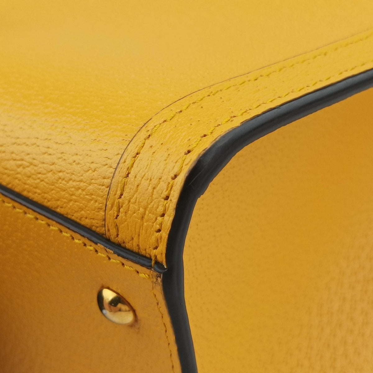 Pre-owned Gucci Diana Jumbo GG Mini Yellow Leather 702721 shoulderbag | stylenewstar