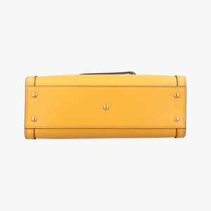 Pre-owned Gucci Diana Jumbo GG Mini Yellow Leather 702721 shoulderbag | stylenewstar