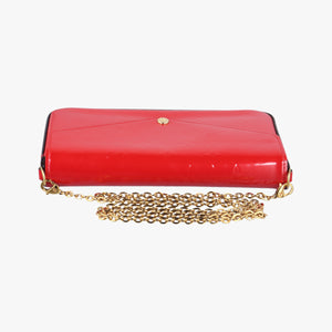 Pre-owned Louis Vuitton Pochette FeLICIE CERISE Vernis M61293 shoulderbag | stylenewstar
