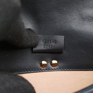 Pre-owned Gucci Sylvie Black Leather 494646 shoulderbag | stylenewstar