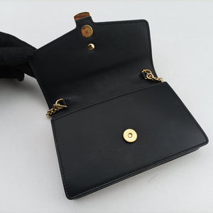 Pre-owned Gucci Sylvie Black Leather 494646 shoulderbag | stylenewstar