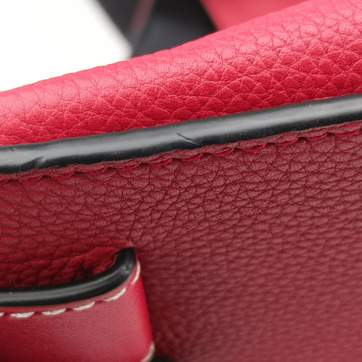 Pre-owned Loewe Hammock Burgundy Leather  shoulderbag | stylenewstar