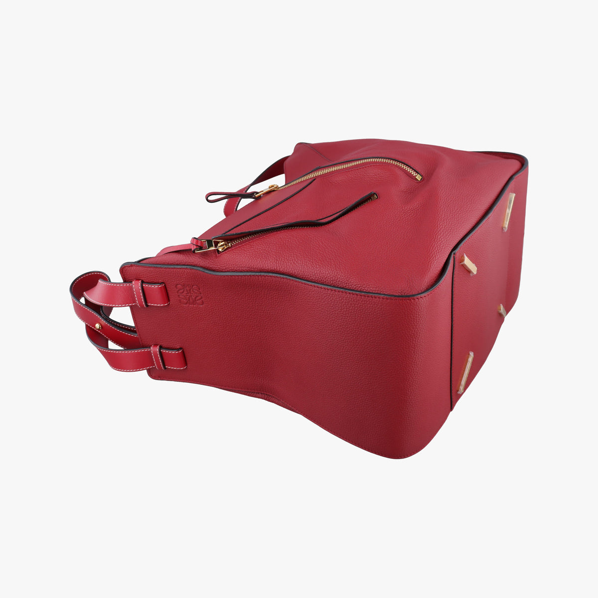 Pre-owned Loewe Hammock Burgundy Leather  shoulderbag | stylenewstar