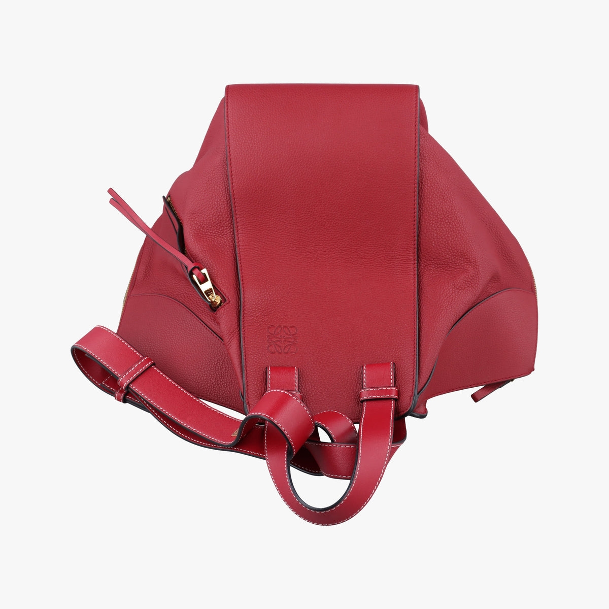 Pre-owned Loewe Hammock Burgundy Leather  shoulderbag | stylenewstar