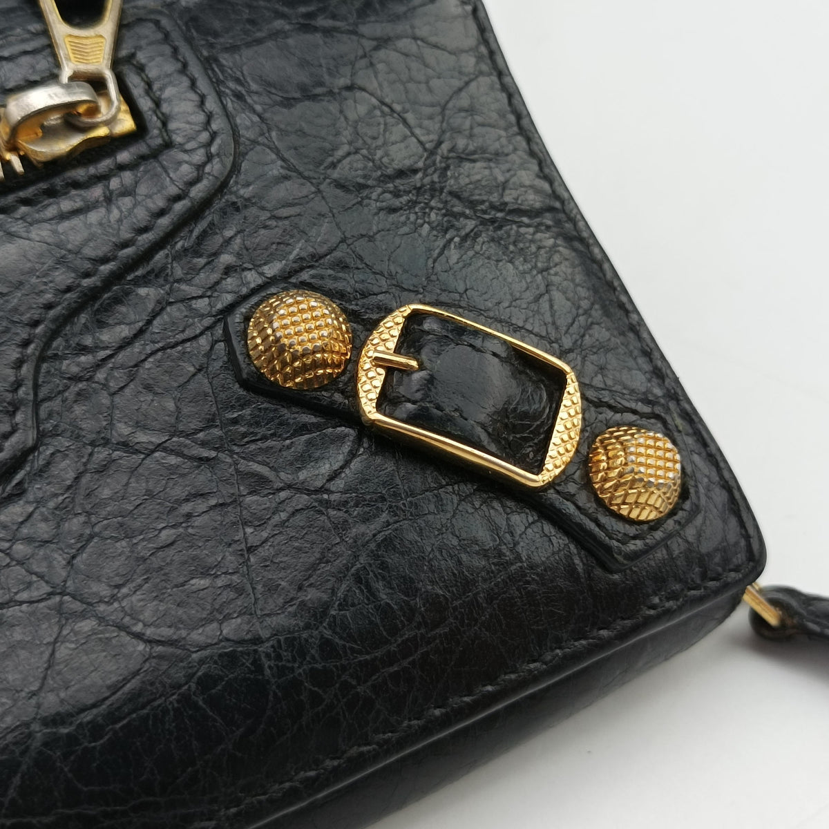 Pre-owned Balenciaga The Giant Black Leather  handbag | stylenewstar