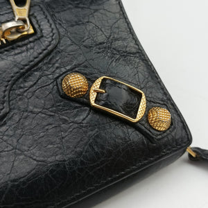 Pre-owned Balenciaga The Giant Black Leather  handbag | stylenewstar