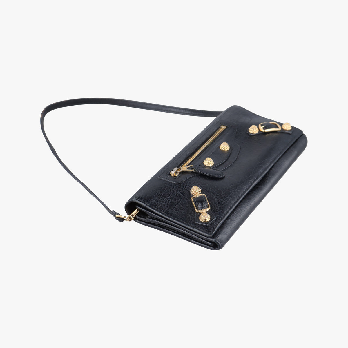 Pre-owned Balenciaga The Giant Black Leather  handbag | stylenewstar