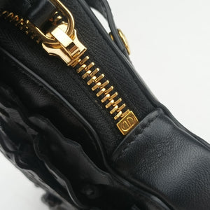 Pre-owned Christian Dior 30 Montaigne Removable Black Lambskin  bum bag/waist bag | stylenewstar