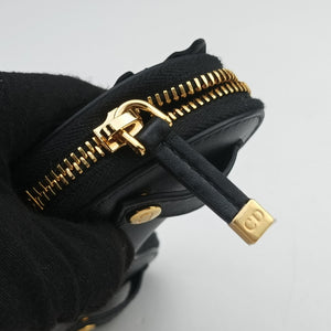 Pre-owned Christian Dior 30 Montaigne Removable Black Lambskin  bum bag/waist bag | stylenewstar