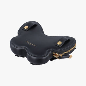 Pre-owned Christian Dior 30 Montaigne Removable Black Lambskin  bum bag/waist bag | stylenewstar
