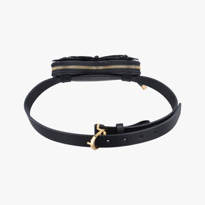 Pre-owned Christian Dior 30 Montaigne Removable Black Lambskin  bum bag/waist bag | stylenewstar