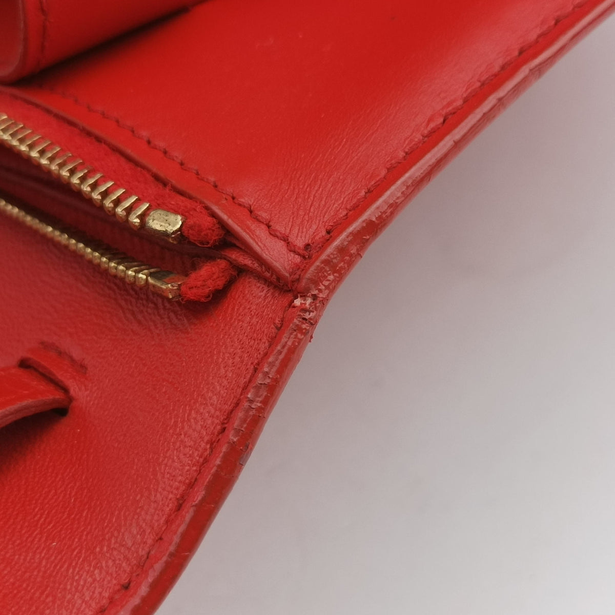 Pre-owned Celine Classic Box Red Leather  shoulderbag | stylenewstar
