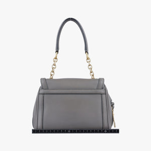 Pre-owned Dolce & Gabbana Miss Dolce Padlock Top Handle Grey Leather  handbag | stylenewstar