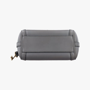Pre-owned Dolce & Gabbana Miss Dolce Padlock Top Handle Grey Leather  handbag | stylenewstar