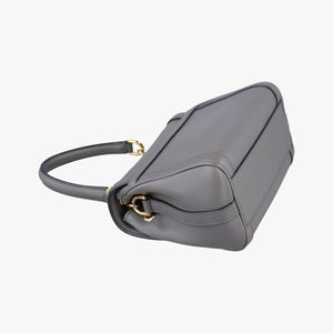 Pre-owned Dolce & Gabbana Miss Dolce Padlock Top Handle Grey Leather  handbag | stylenewstar