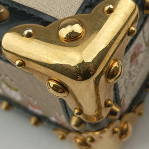 Pre-owned Prada Treasure Trunk Floral Pink x Multi Textile x Leather  shoulderbag | stylenewstar