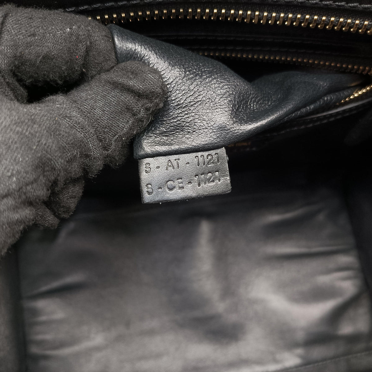 Pre-owned Celine Luggage Mini Shopper Black×white Canvas ×Leather  handbag | stylenewstar