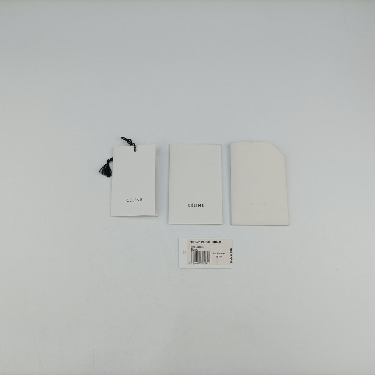 Pre-owned Celine Luggage Mini Shopper Black×white Canvas ×Leather  handbag | stylenewstar