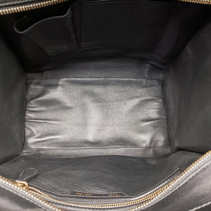 Pre-owned Celine Luggage Mini Shopper Black×white Canvas ×Leather  handbag | stylenewstar