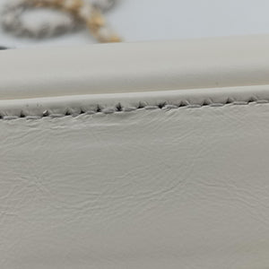 Pre-owned Chanel GABRIELLE White leather A94505 shoulderbag | stylenewstar