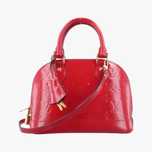 Pre-owned Louis Vuitton Alma BB pomme d'amour Vernis M90174 shoulderbag | stylenewstar