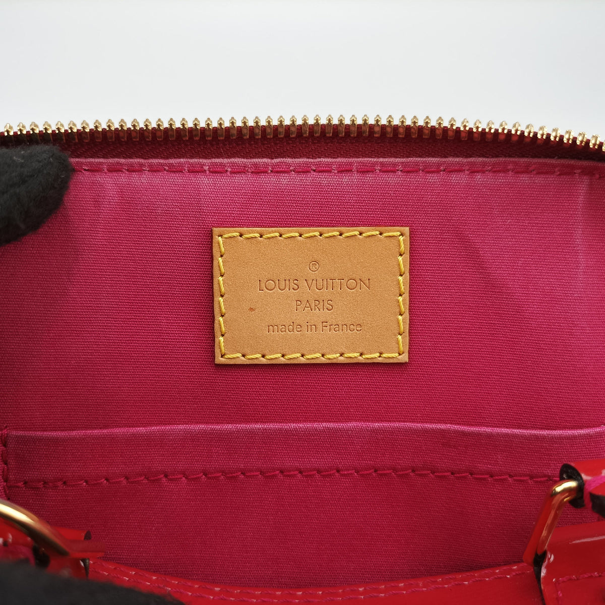 Pre-owned Louis Vuitton Alma BB pomme d'amour Vernis M90174 shoulderbag | stylenewstar