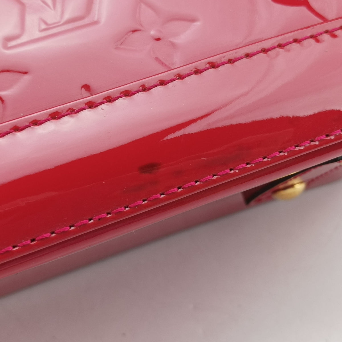 Pre-owned Louis Vuitton Alma BB pomme d'amour Vernis M90174 shoulderbag | stylenewstar