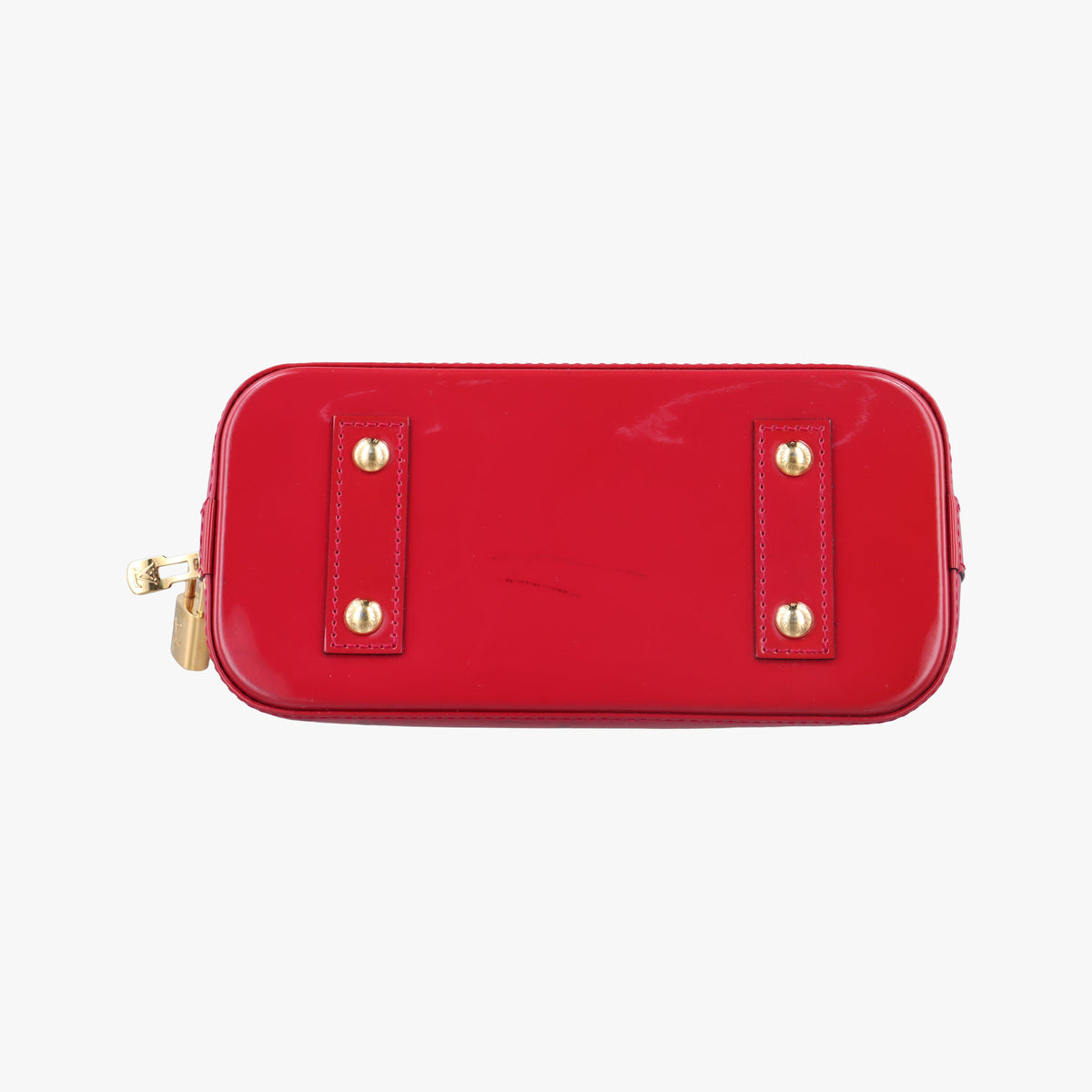 Pre-owned Louis Vuitton Alma BB pomme d'amour Vernis M90174 shoulderbag | stylenewstar