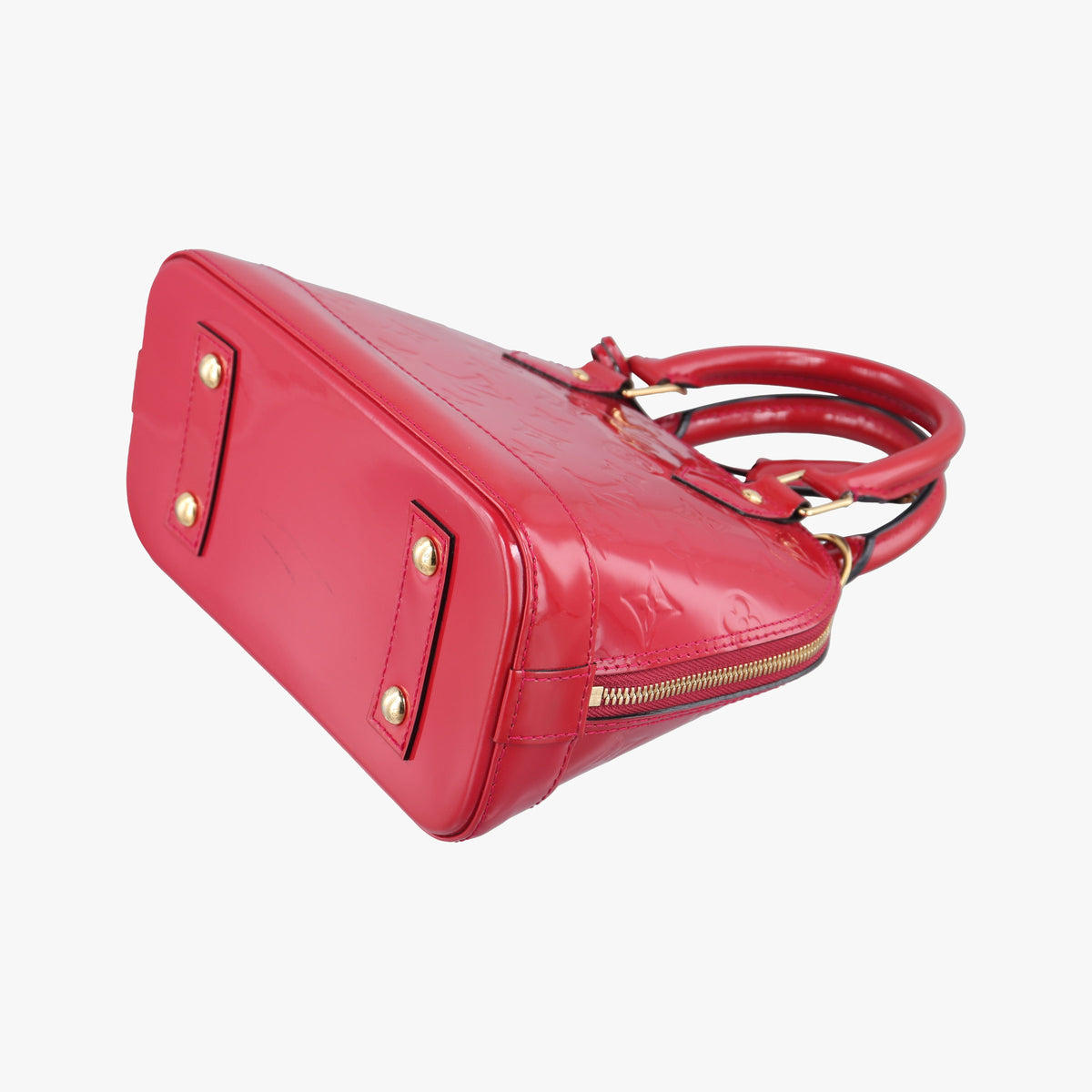 Pre-owned Louis Vuitton Alma BB pomme d'amour Vernis M90174 shoulderbag | stylenewstar
