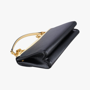 Vintage Prada Turn Lock Beige xBlack Patent Saffiano  shoulderbag | stylenewstar