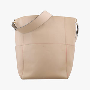 Pre-owned Celine Sangle Bucket Beige Leather  shoulderbag | stylenewstar