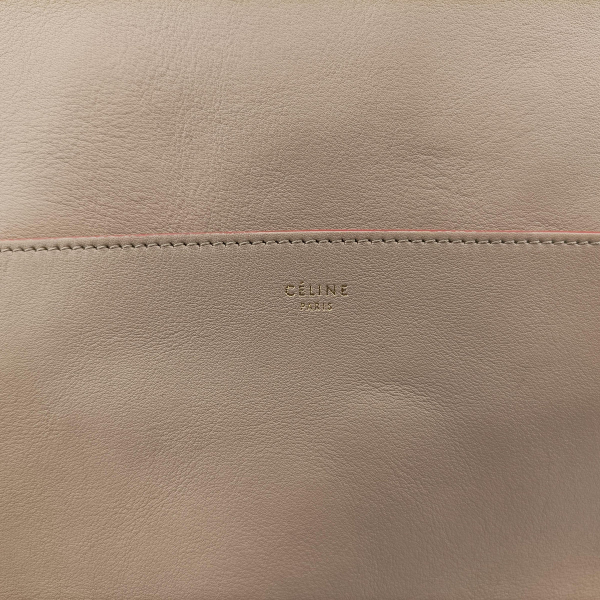 Pre-owned Celine Sangle Bucket Beige Leather  shoulderbag | stylenewstar