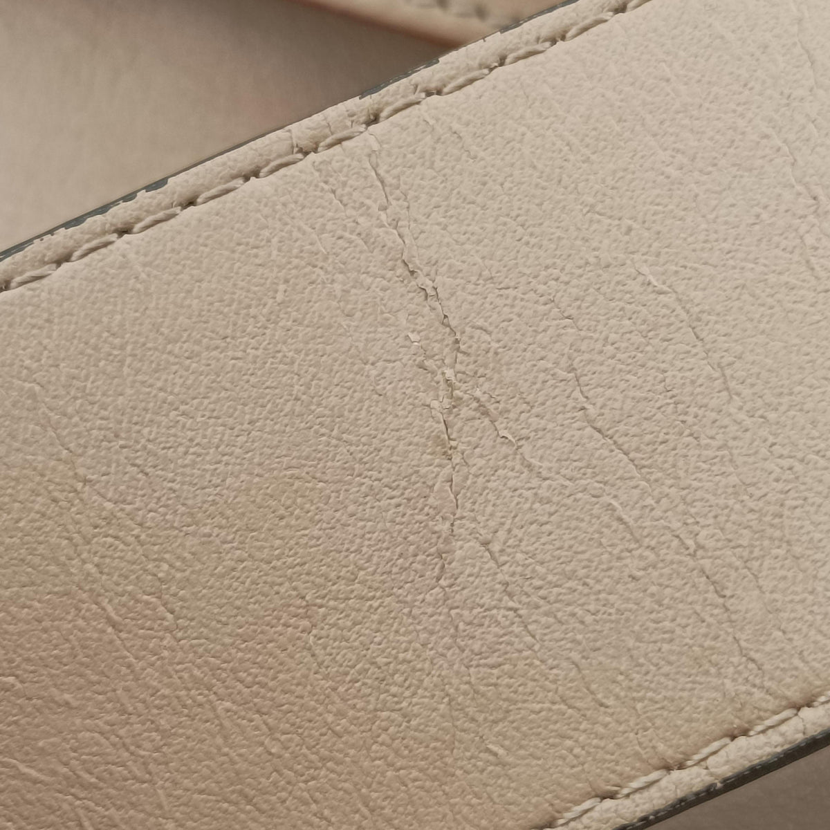 Pre-owned Celine Sangle Bucket Beige Leather  shoulderbag | stylenewstar